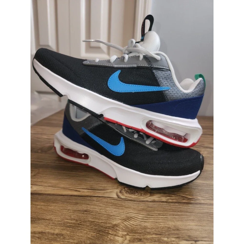 Nike Big Kid Air Max INTRLK Lite GS Running Shoes Sz 6.5Y Blk/Grey/Royal Blue - Picture 11 of 15